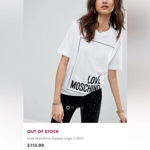Love Moschino black and white top